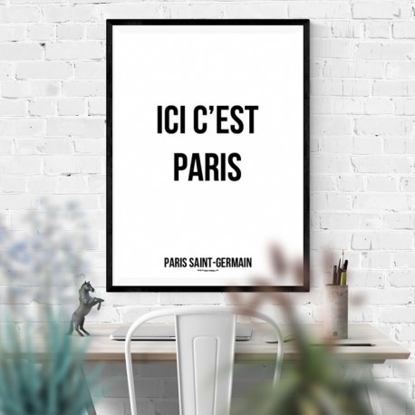 Poster PSG Ici C'est Paris