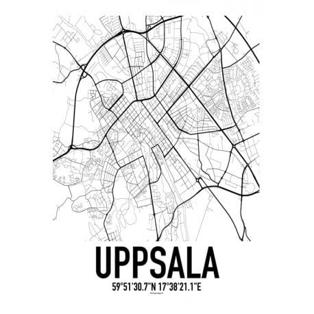 Uppsala Karta Poster. Hitta dina posters online hos Wallstars